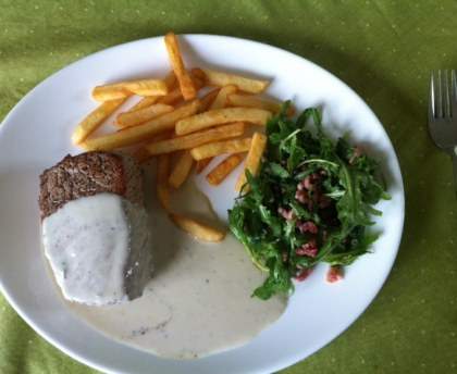 Steak au roquefort