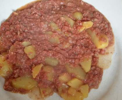 stoemp au corned beef