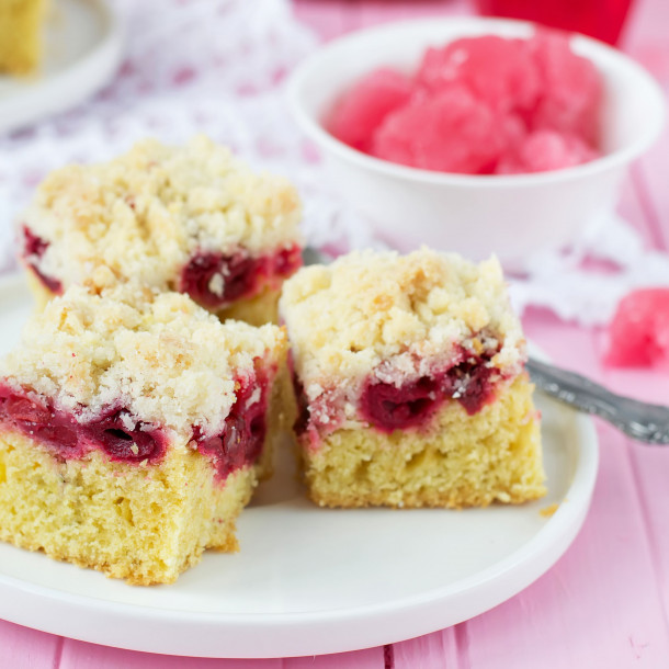Streusel aux cerises