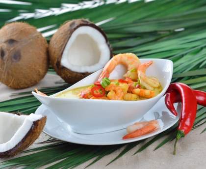 Sublime colombo de poisson et crevettes