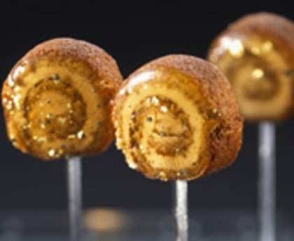Sucettes au foie gras, noisettes et vin blanc