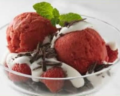 Sundae framboise chocolat