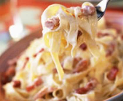 Tagiatelles à la carbonara facile