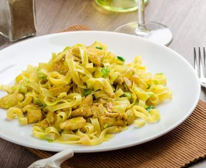 Tagliatelles au curry