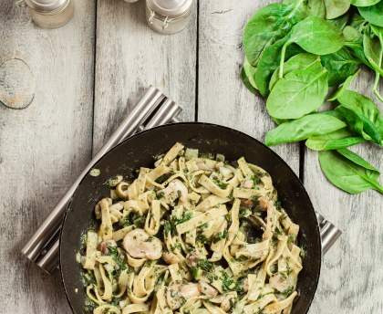 Tagliatelles aux épinards