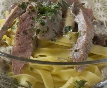 Tagliatelles aux magrets de canards
