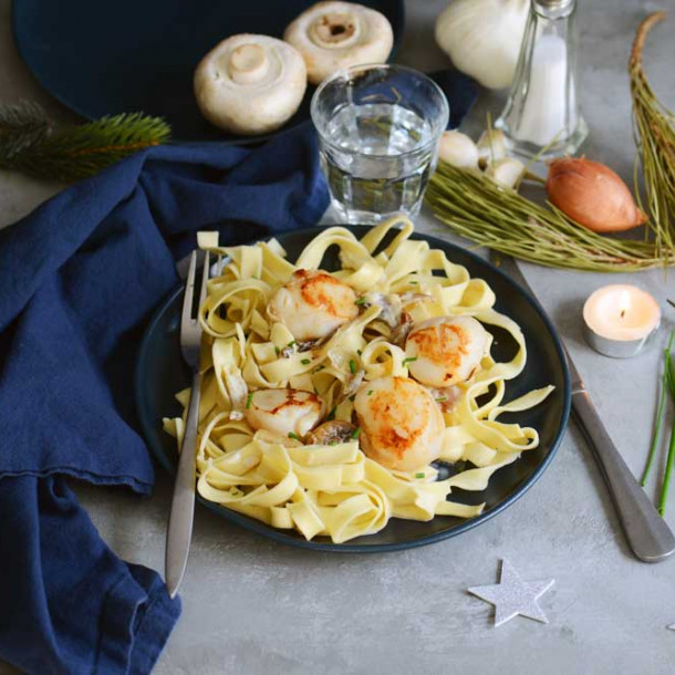 Tagliatelles aux noix de Saint-Jacques