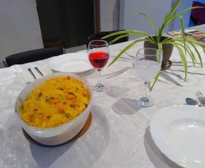 Tagliatelles aux scampis