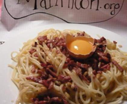 Tagliatelles Carbonara au vinaigre balsamique