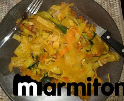 Tagliatelles de légumes aux épices
