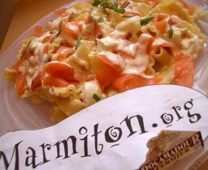 Tagliatelles de Mon Coeur (Saumon fumé et Rocamadour)