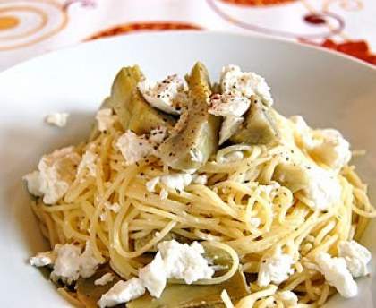 Tagliatelles vertes au citron et à l'artichaut