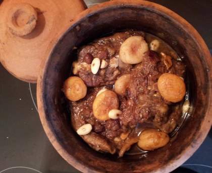 Tajine agneau abricots et raisins secs