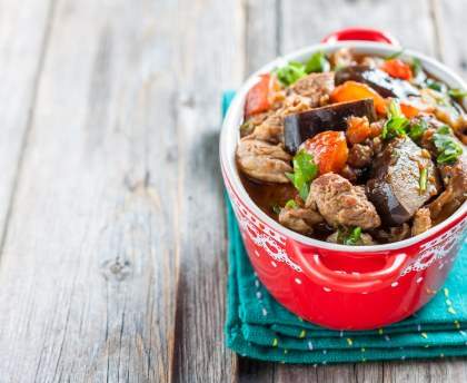 Tajine d'agneau aux aubergines