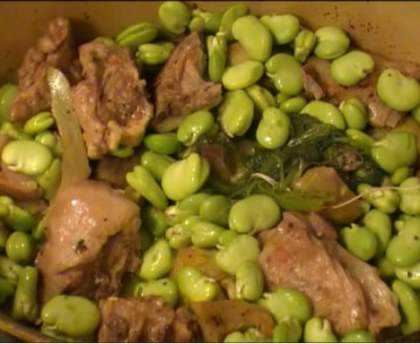 Tajine d'agneau aux fèves