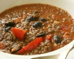 Tajine de lentilles à la tomate