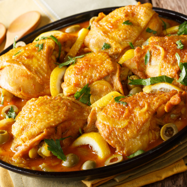 Tajine de pintade aux citrons confits