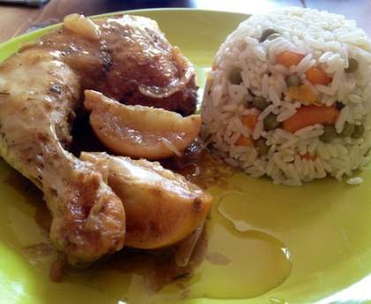 Tajine de poulet au gingembre et aux citrons confits