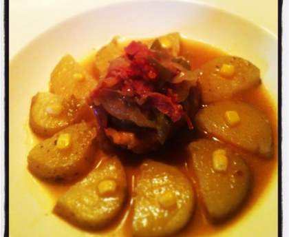 Tajine de poulet poivron bacon