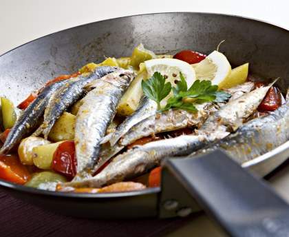 Tajine de sardines aux poivrons
