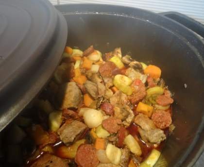 Tajine de veau au chorizo