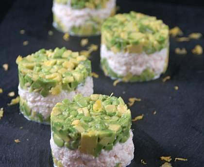 Tartare d'avocat au crabe