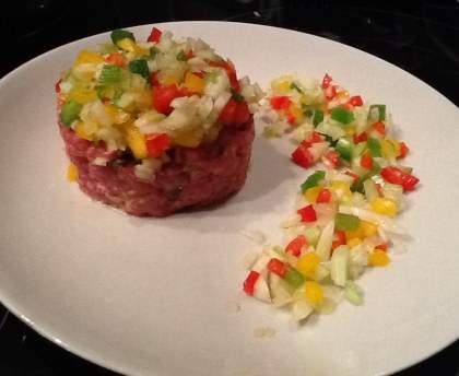 Tartare de boeuf provençal