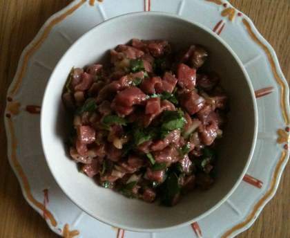 Tartare de bœuf aux parfums thaï