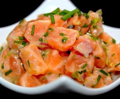 Tartare de saumon et endives