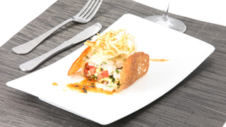 Tartare de St Jacques, légumes en marinade