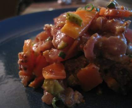 Tartare de thon Papaye Combava