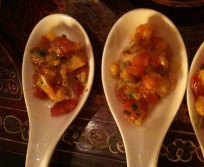 Tartare de tomates et poivron jaune