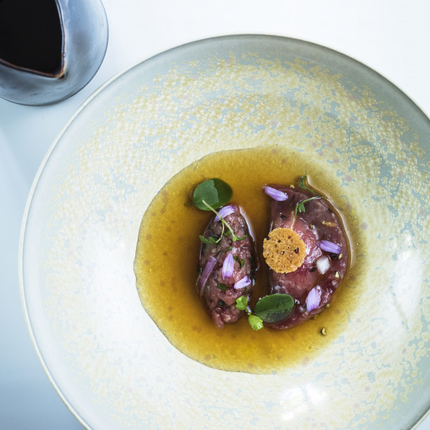 Tartare et ravioles de boeuf d'Arnaud Lallement