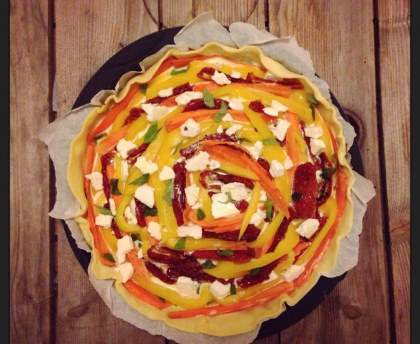 Tarte : feta et légumes du soleil
