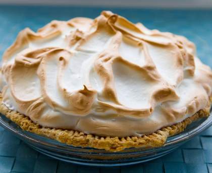 tarte à la confiture de courge citronnée et meringuée