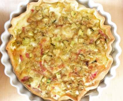 Tarte à la courgette et au brie