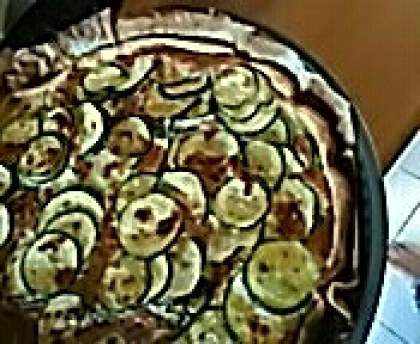 Tarte à la courgette et aux lardons