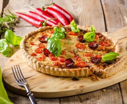 Tarte à la ratatouille et au chorizo