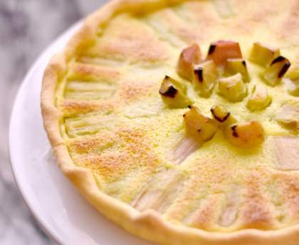 Tarte à la rhubarbe rapide