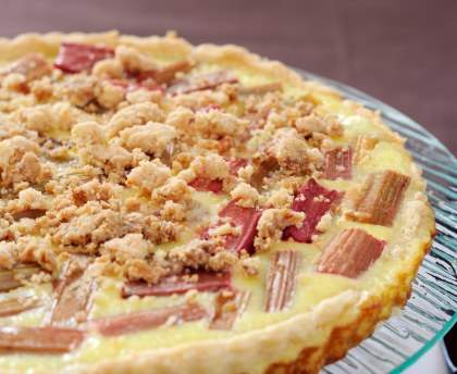 tarte à la rhubarbe sans moule à tarte