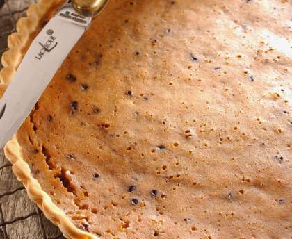 Tarte à la ricotta et au café
