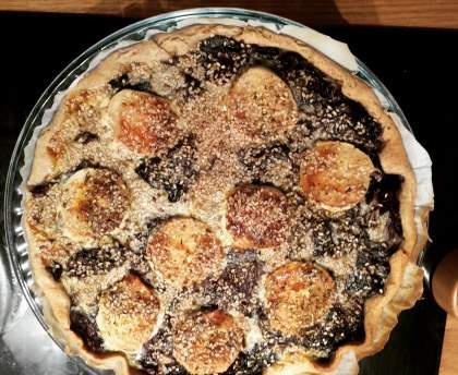Tarte à la trévise et au chèvre