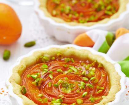 Tarte à l'abricot et aux pistaches