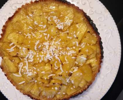 Tarte à l'ananas et à la crème de coco