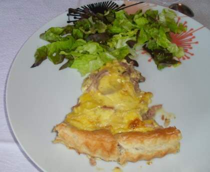 Tarte à l'andouille et au camembert