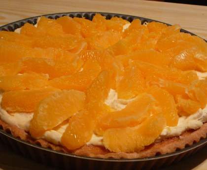 Tarte à l'orange et amandes de Noël