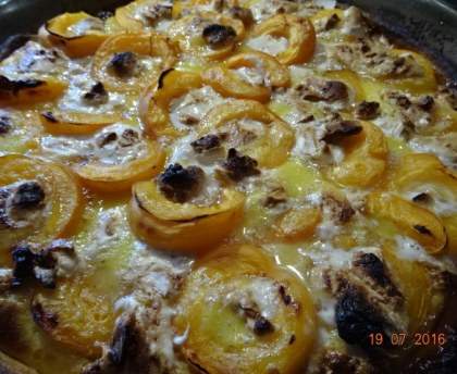Tarte abricot-nougat