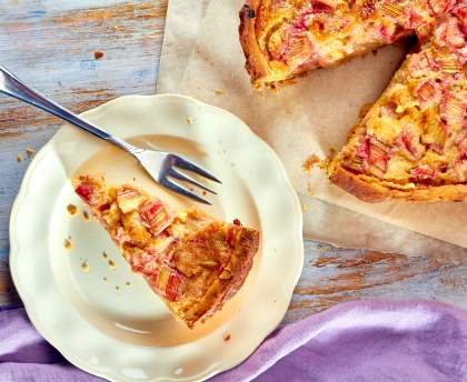 Tarte alsacienne à la rhubarbe