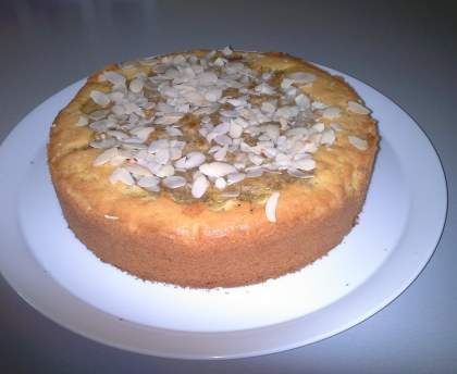 Tarte amandine rhubarbe sur sablé breton