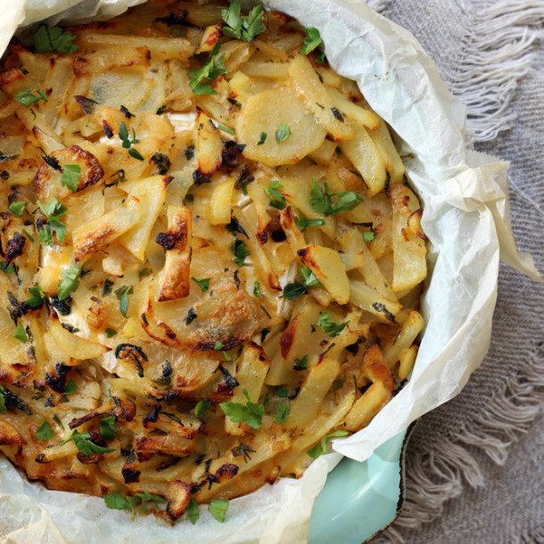 Tarte au camembert et pomme de terre